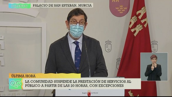 La Comunidad suspende los servicios no esenciales al público a partir de las 20 horas