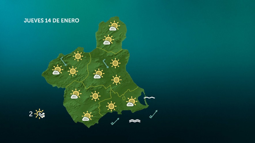 Temperaturas sin cambios o en ligero ascenso, con heladas en el norte de la Región