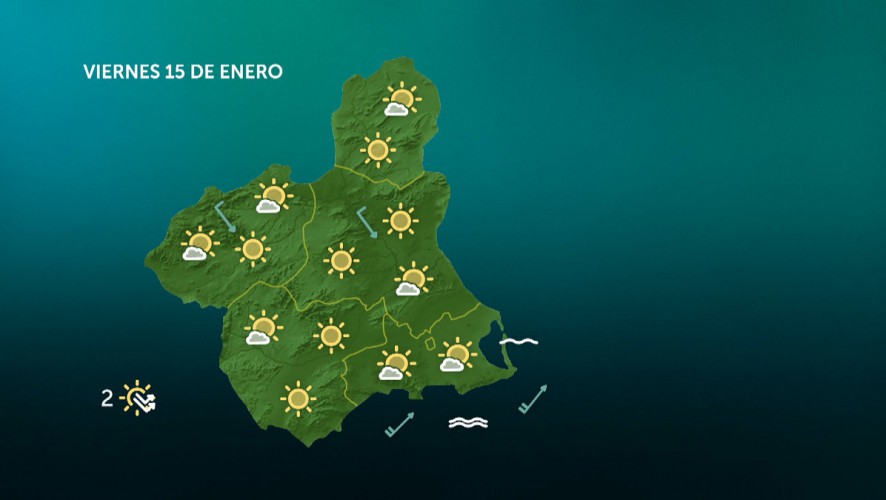 Temperaturas mínimas en ascenso, con heladas débiles en el norte de la Región