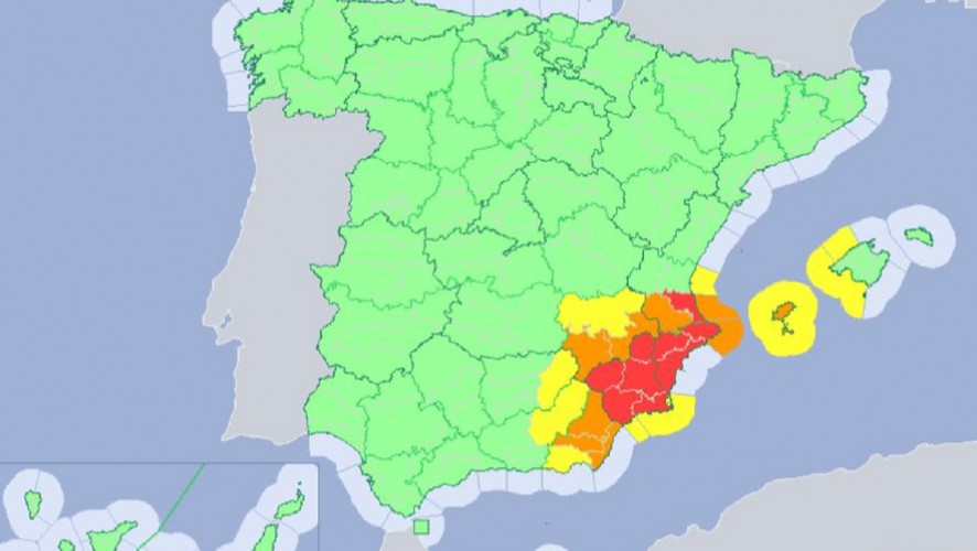 Aumenta a nivel rojo el riesgo por lluvia y viento el jueves y viernes en la Región