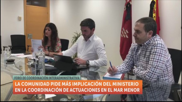 El dispositivo de retirada de biomasa saca 155 toneladas de residuos del Mar Menor