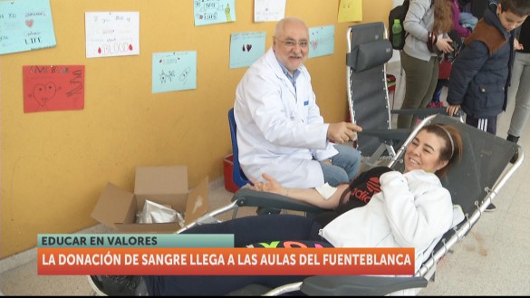 Maratón de donación de sangre en el Colegio Fuenteblanca de Murcia