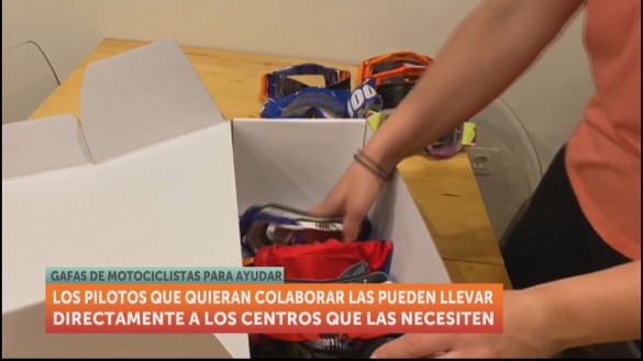 Gafas de motociclismo para ayudar a los sanitarios