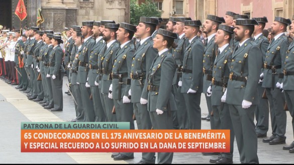 La Guardia Civil entrega 65 condecoraciones en Murcia por el dÃa del Pilar