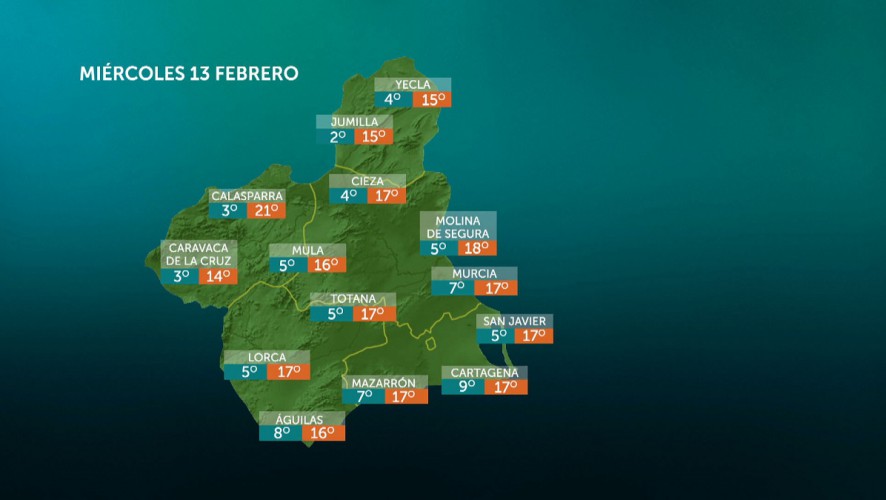 Brumas matinales y probables nieblas en el interior