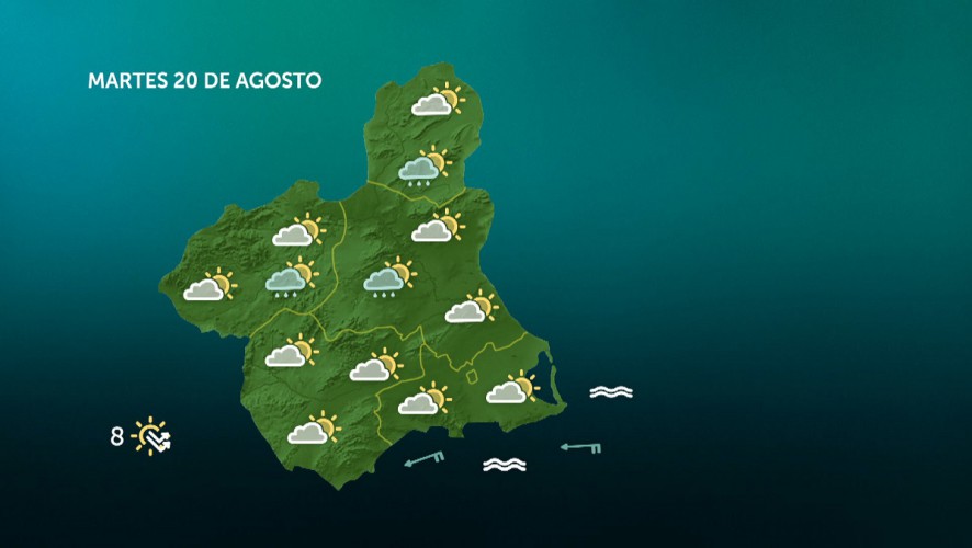Chubascos y tormentas durante la tarde en el interior