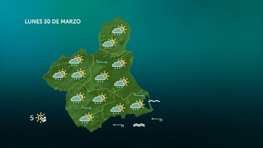 Precipitaciones más probables e intensas en el interior