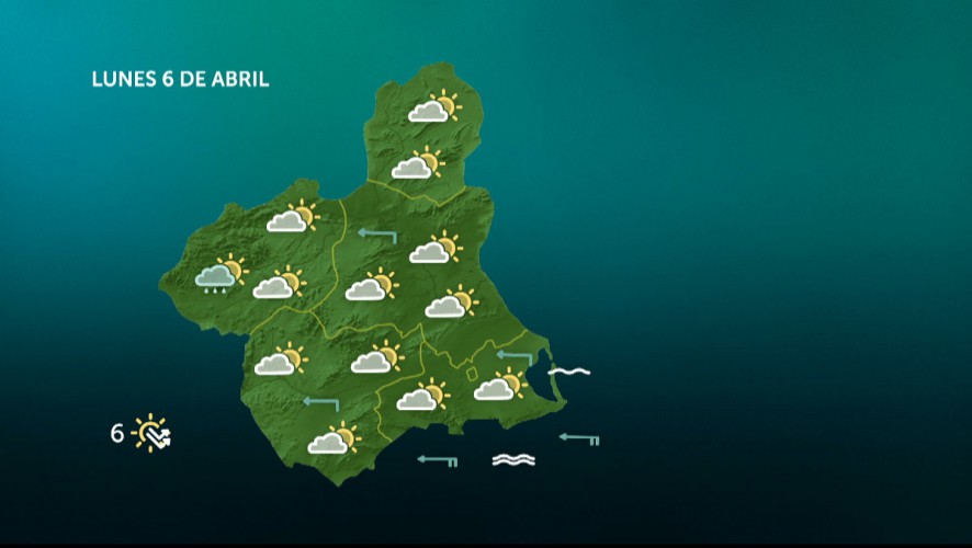 Cielos nubosos con posibilidad de precipitaciones débiles