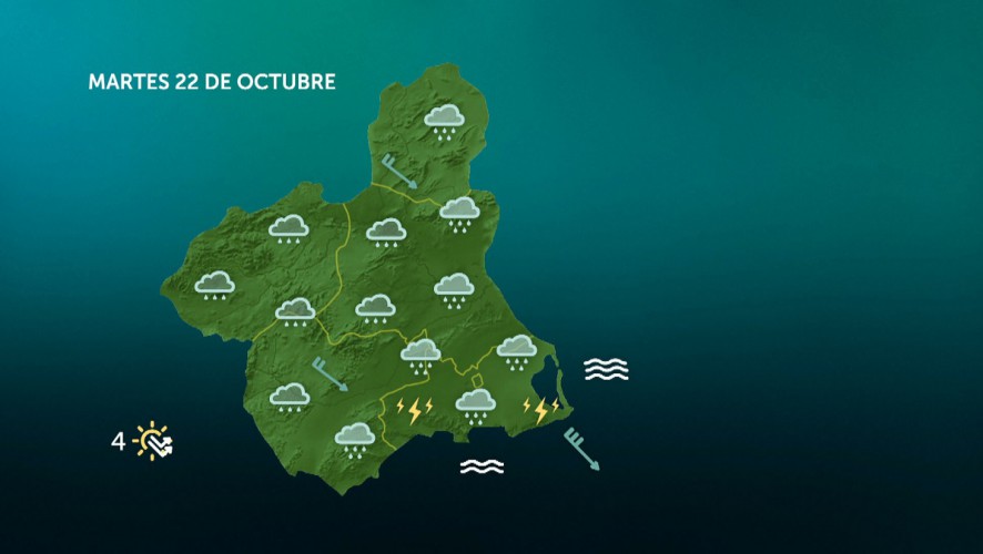 Precipitaciones que pueden ser localmente fuertes y persistentes