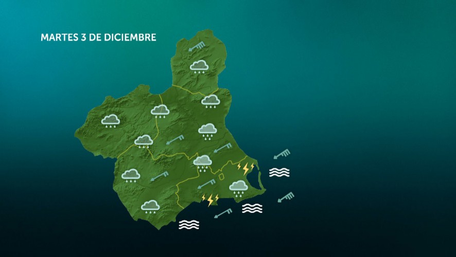 Precipitaciones generalizadas, con tormentas fuertes y persistentes en el litoral
