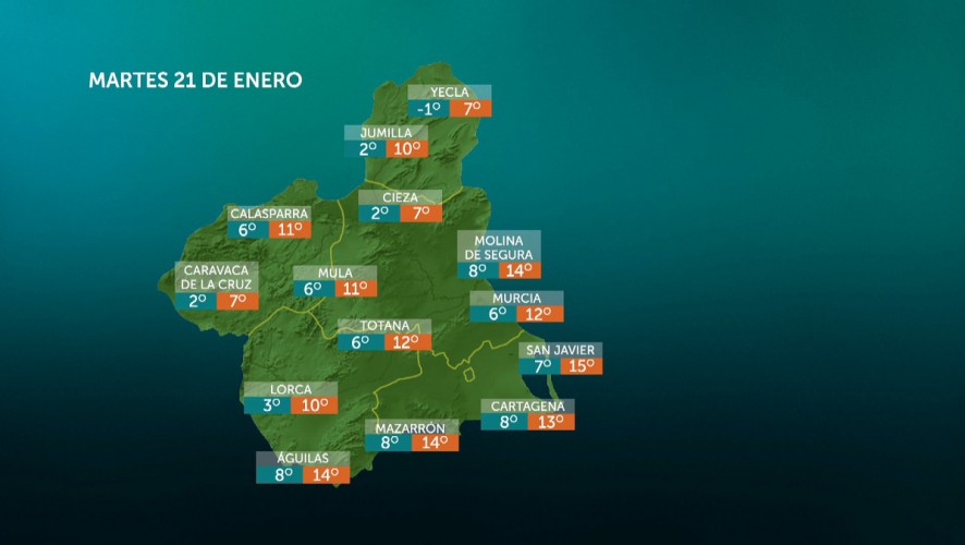 La cota de nieve sube hasta los 1.000 metros con heladas débiles en el Noroeste