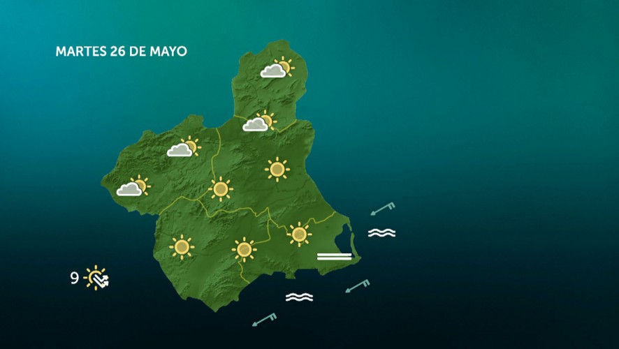 Máximas en ascenso en el interior sin descartar chubascos aislados en el norte de la Región