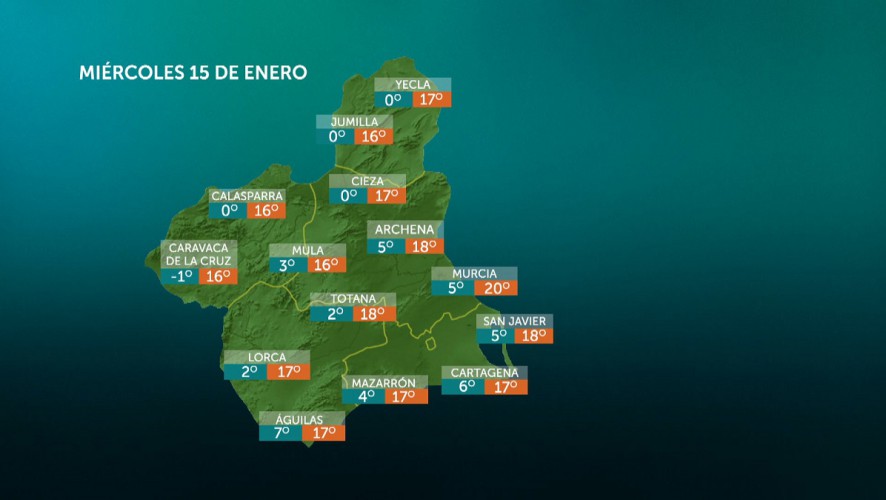 Temperaturas en ascenso, con heladas débiles en el interior
