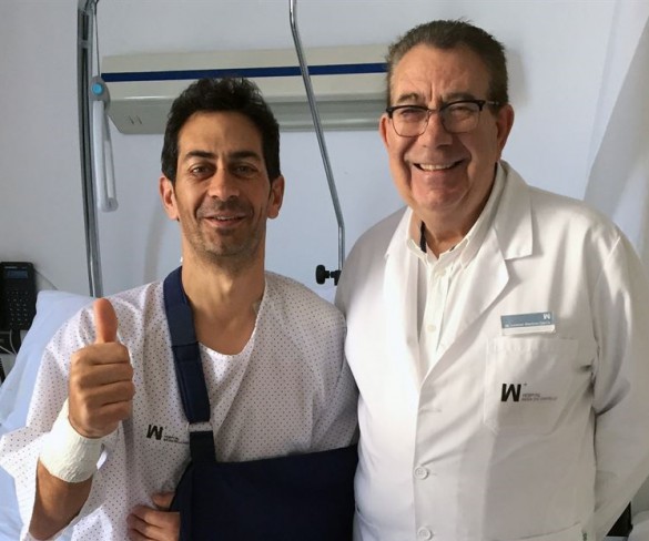 El atleta murciano Ricardo Marín, operado con éxito en el hospital Mesa del Castillo