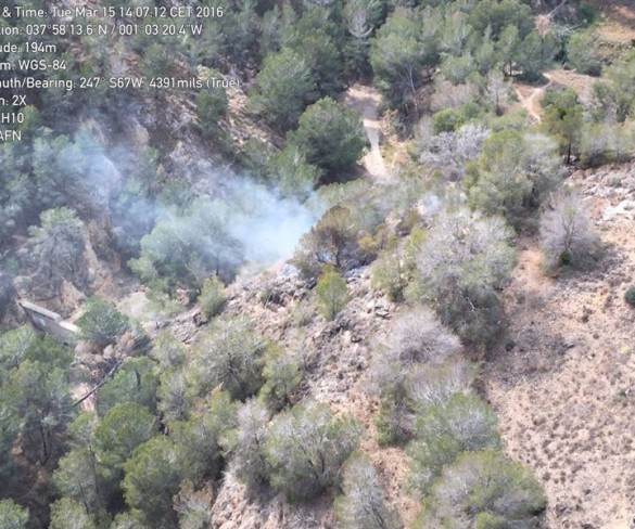 Arden 500 m2 de terreno forestal en un conato de incendio en Torreagüera