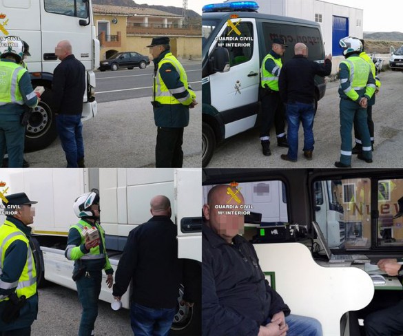 La Guardia Civil detiene en Jumilla a un camionero que septuplicaba la tasa de alcoholemia