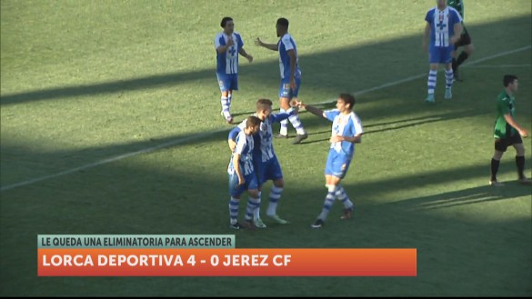 El Lorca Deportiva se jugará el ascenso contra el Alcobendas tras arrasar al Jerez (4-0)