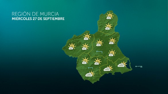 Las temperaturas diurnas caerán hasta 4 grados en la Región de Murcia