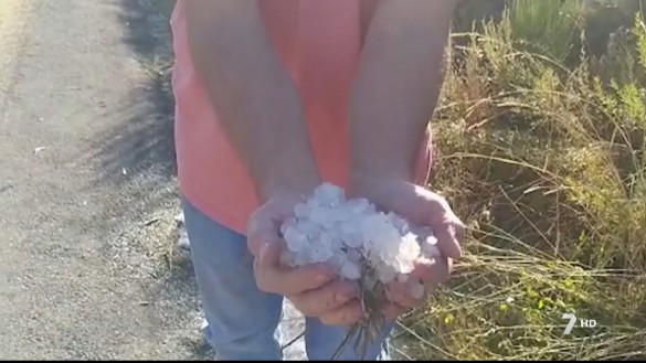 Una granizada provoca daños en los cultivos y un corte de luz de 6 horas en el Noroeste