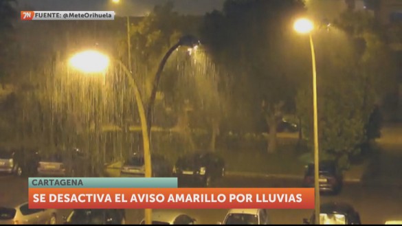 Las lluvias dejan hasta 25 l/m² en las últimas horas en San Javier