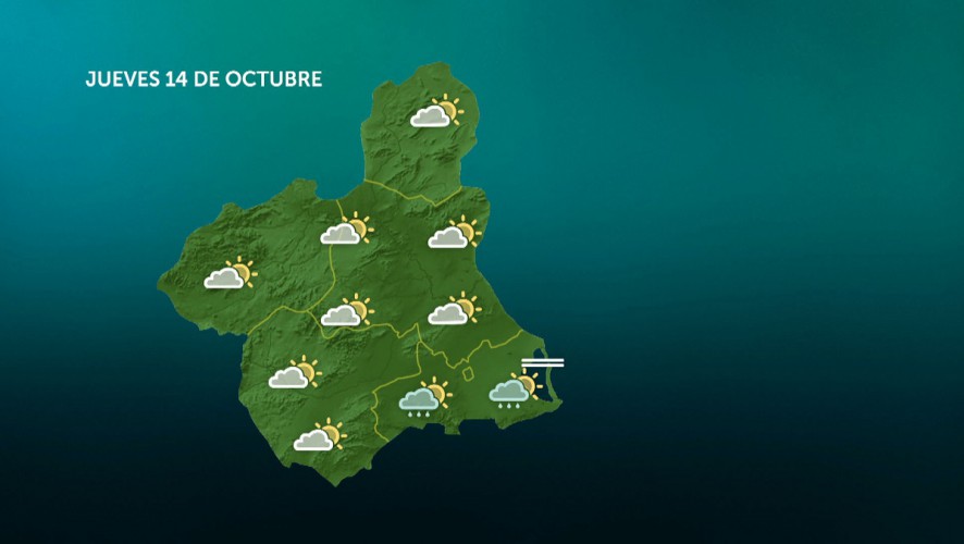 Cielos nubosos sin descartar precipitaciones débiles y ocasionales en el litoral